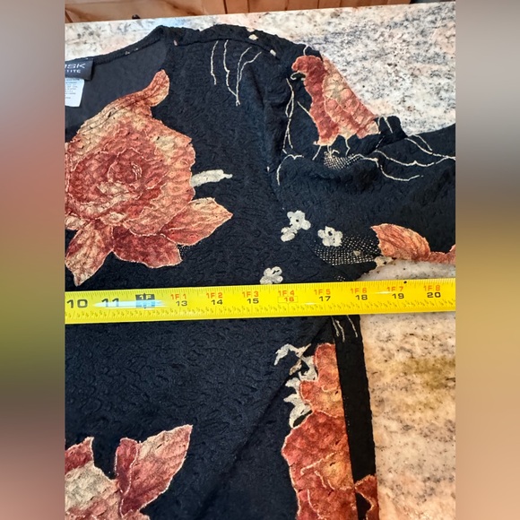 MSK Petite Medium leightweight jacket Floral design with embellishments - Picture 13 of 16